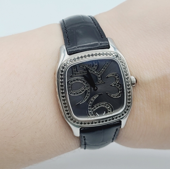 David Yurman 32mm Thoroughbred Quartz Watch With Black Diamonds - Picture 13 of 16